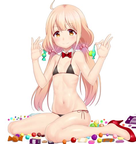 Taka Takahirokun Futaba Anzu Idolmaster Idolmaster Cinderella Girls Highres 1girl Bikini