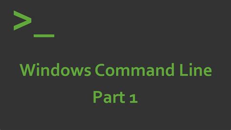 Windows Command Line Part 1 Youtube