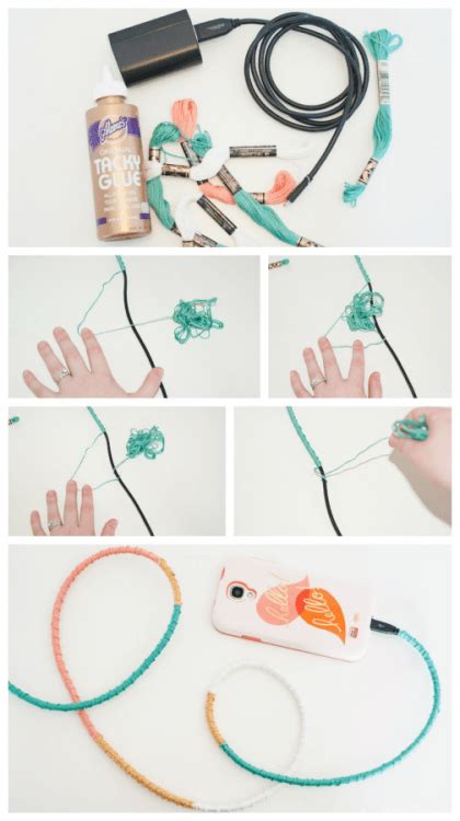 Charger cable protector tutorial color cord protector for the cable ideas i show you how to do cable protection, to have a good. DIY Wrapped Charger Cord - Fancy Up Your Phone! - Dwell Beautiful