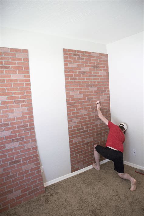 Faux Brick Wall Tutorial Using Brick Panels And German Smear For A An
