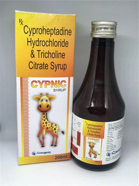 Cyproheptadine Hcl Tricholine Sorbitol Syrup Works Dosage And Details