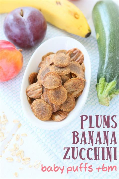 Juices and sweet snack puffs made by some of the most trusted names in baby food. Banana Plums Zucchini Baby Puffs | Recipe | Baby food ...
