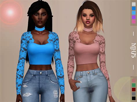 The Sims Resource S4 Maisie Lace Tops