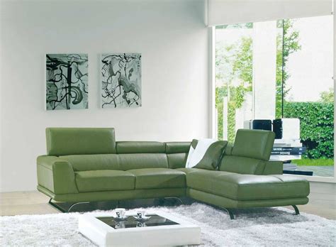 Best 15 Of Green Leather Sectional Sofas