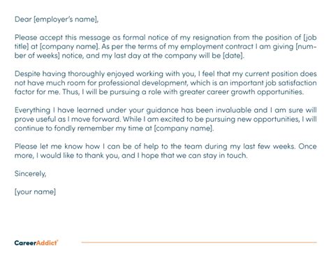 How To Write A Formal Resignation Letter With Templates