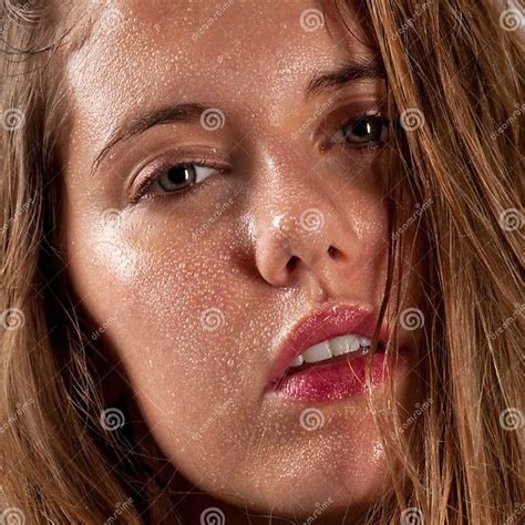 beautiful woman with wet hair and face stock image image of model bead 23631877