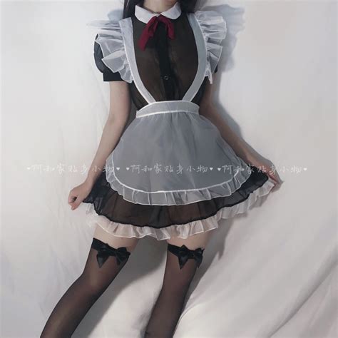 Sexy Cute Lace Nightdress Black And White Maid Dress Role Play Costume
