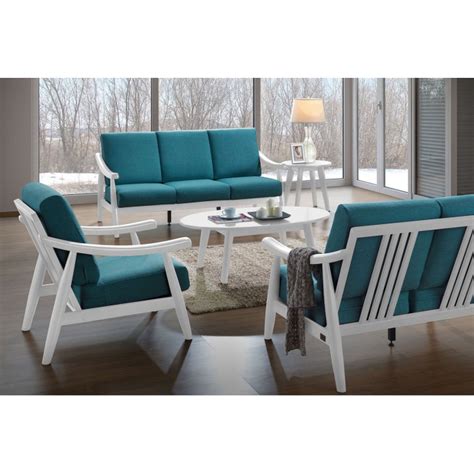 Buy solid wood furniture and get the best deals at the lowest prices on ebay! NICOLE solid wood sofa set with coffee table-Blue ...