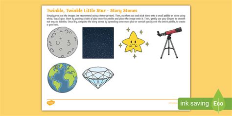 Twinkle Twinkle Little Star Story Stones Image Cut Outs