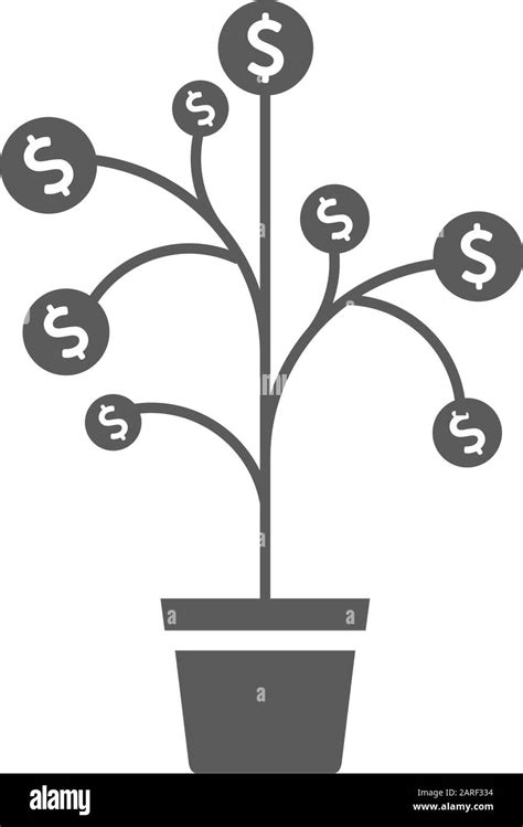 Financial Concept Money Tree Symbol Of Successful Business Vector Illustration Eps10 Stock