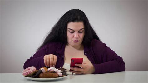 Portrait Of Concentrated Caucasian Obese Stock Footage Sbv