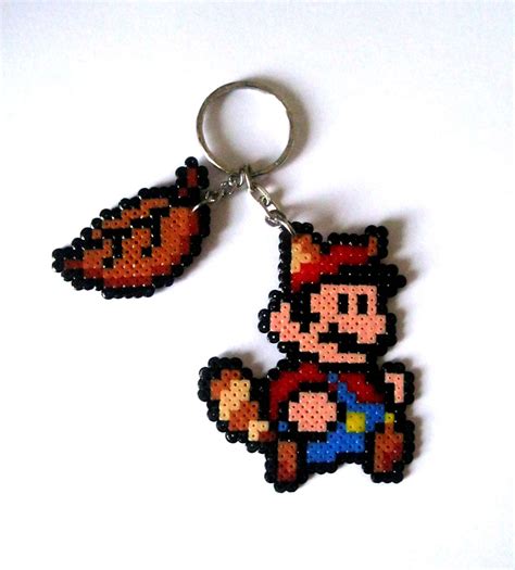 Mario Tanooki Super Mario Bros Sprites Keychain Brooch Magnet Big