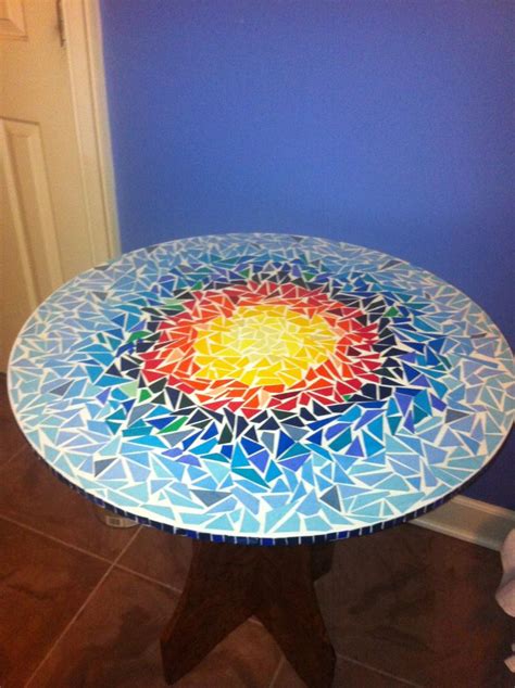 Paper Mosaic Table Top Mosaic Art Projects Mosaic Art Mosaic Table Top