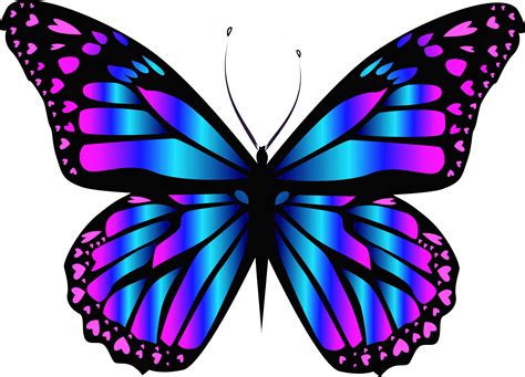 Blue And Purple Butterfly Png Clipar Image Blue Butterfly Free