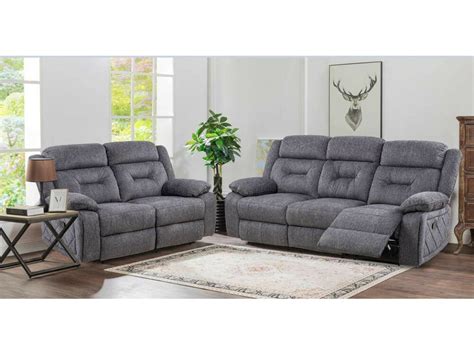 Grey Reclining Sofa Set Nothin Fancy Furniture Warehouse