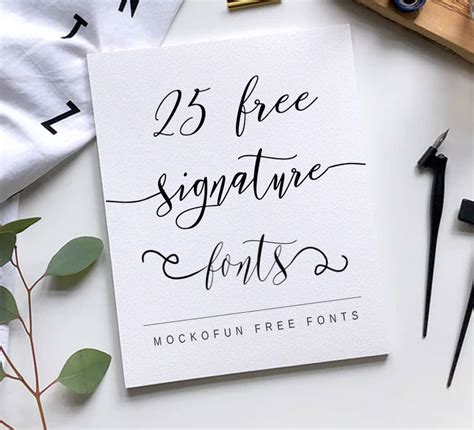 Free Signature Fonts Mockofun