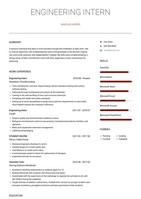 The template uses headings and font spacing to space out your information, without any. 15 Graduate Scholar Resume For Internship