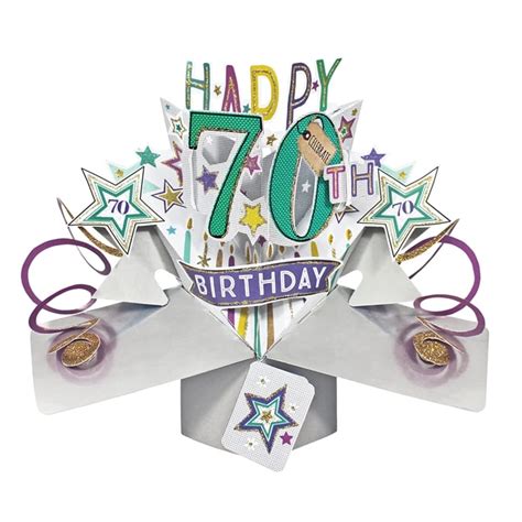 70th birthday gifts for her. Pop Up 70th Birthday Card | Find Me A Gift