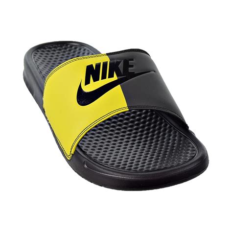 Nike Benassi Jdi Men S Slides Black Bright Citron 343880 017