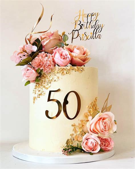25 Beautiful 50th Birthday Cake Ideas For Men And Women 50th Birthday
