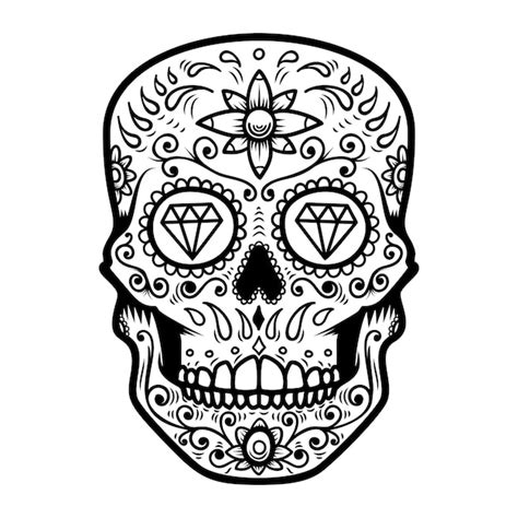 Premium Vector Illustration Of Mexican Sugar Skull Day Of The Dead