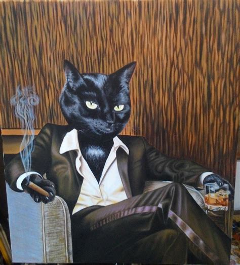 The Boss Cat An Oil Painting Of The Ceo Of Catville