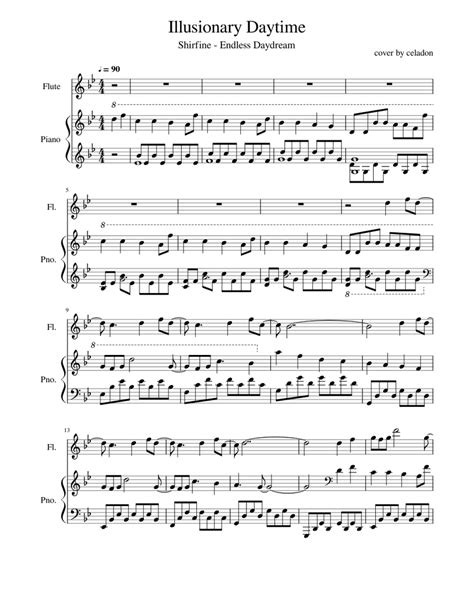 Download pdf from googledrive or onedrive archive (258 kb, 3 pages). Illusionary Daytime - Shirfine (flute/piano duet, short ...