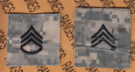 Us Army Enlisted Staff Sergeant Ssg E 6 Rank Acu Chest Patch B Ebay