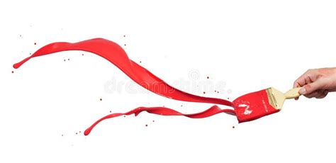 Red Paint Splashing Stock Photo Image Of Brush Drop 9238794