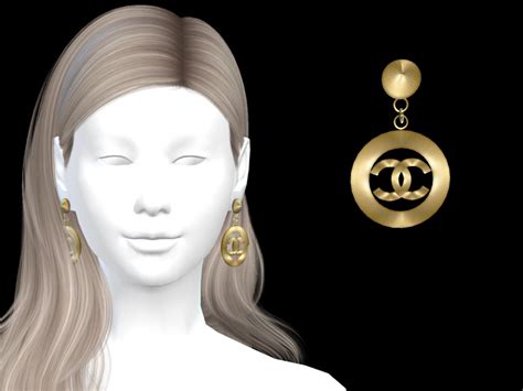 Chanel Gold Sunburst Dangle Earrings Luxuriah Sims Sur Patreon Chanel