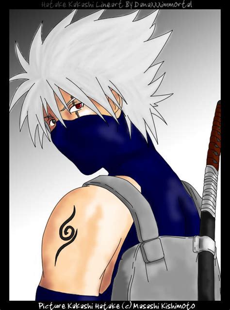 Colored Kakashi Lineart By Synyster Gates A7x On Deviantart