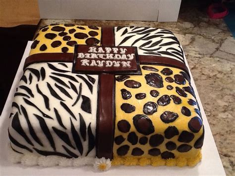 The bow was created using tutorial by. Animal Print Cake - CakeCentral.com