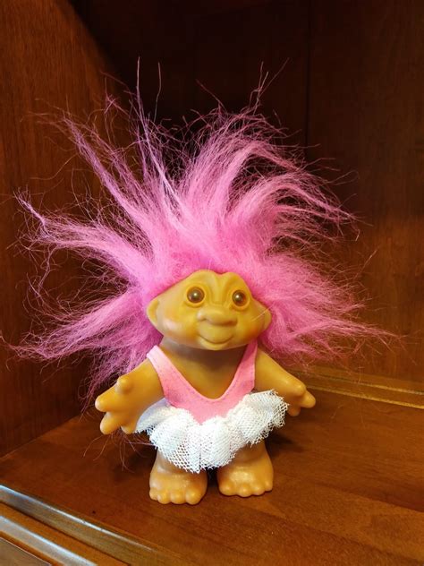 Vintage 1986 Dam Ballerina Troll Doll With Pink Hair 5 Inch Etsy