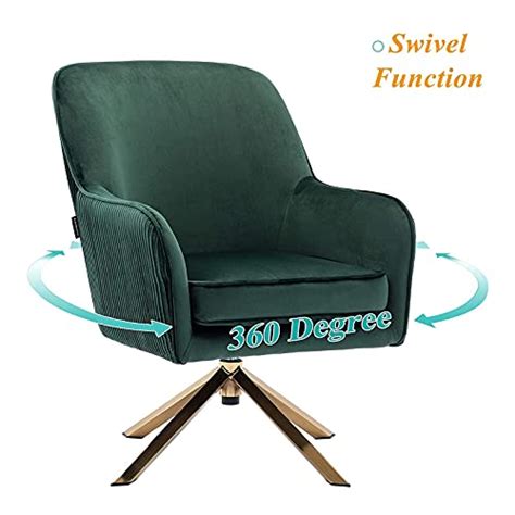 Artechworks Modern Velvet Swivel Accent Chair Lounge Chair With X