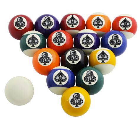 Custom Pool Balls Set Spade Club Ozone Billiards