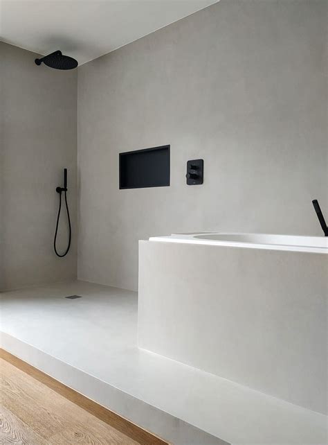 beton cire microtopping mortex badkamer badkamer badkamer ontwerp droombadkamers