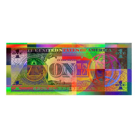 Pop Art Colorized One U S Dollar Bill Reverse Face Mask By Serge