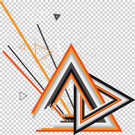 Ilustración De Triángulos Naranja Y Negro Geometría De Triángulo