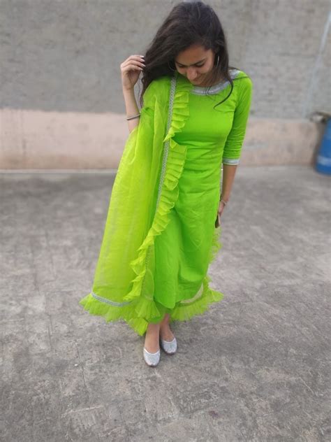 Neon Green💚💚 Indian Designer Suits Salwar Pattern Designer Suits