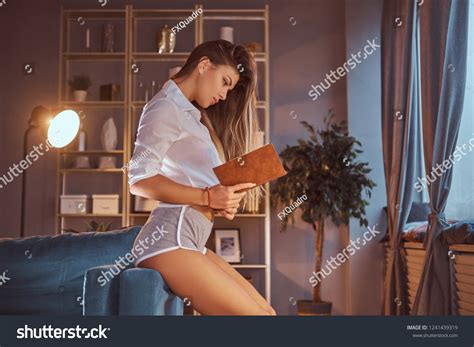 Sexy Girl Translucent Blouse Without Underwear Stock Photo 1241439319