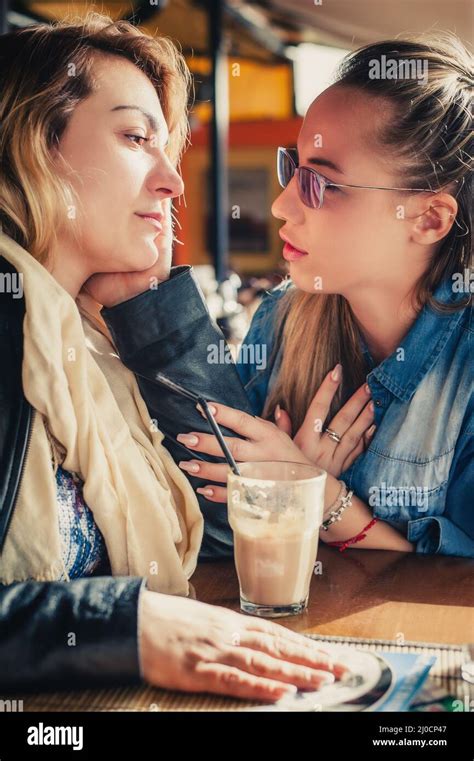 Two Women Talking Serious Comforting Hi Res Stock Photography And