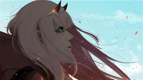 Darling In The Franxx Zero Two Hiro Zero Two And Flying Something On