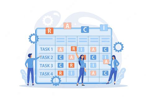 Premium Vector Responsibility Chart Tasks Raci Matrix Responsibility