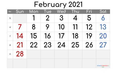 Free printable february 2021 calendar templates. Looking for beautiful and high quality free printable ...