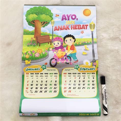 Islamic Child Calendar 2022 Masehi And Hijriyah Shopee Malaysia