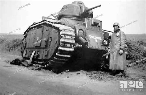 Heavy Weapons Used In World War Ii France Tanks B1 Bis Stock Photo