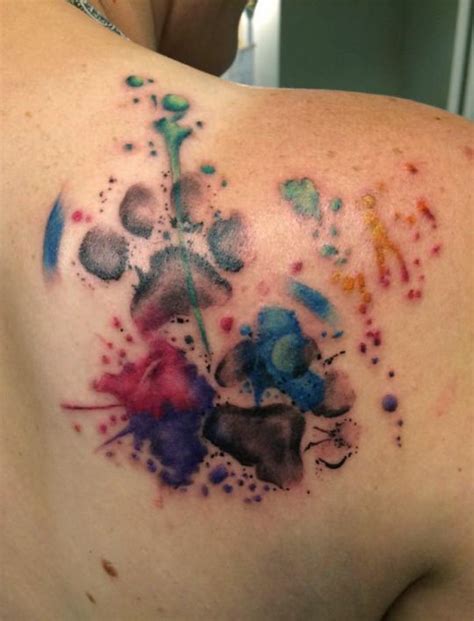 Tattoo watercolor pawtattoo watercolortattoo dogpawtattoo watercolorpaw cheyenne tattoos eternalink. Watercolor Paw Print Tattoo Designs, Ideas and Meaning ...