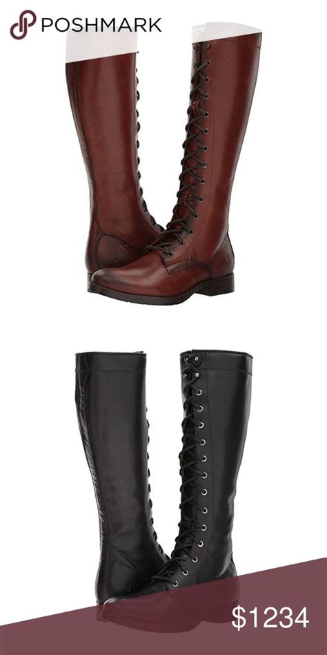 Iso Frye Melissa Tall Lace Boot In Redwood Black Lace Boots