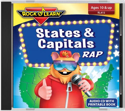 Rock N Learn States And Capitals Rap Audio Cd And Printable