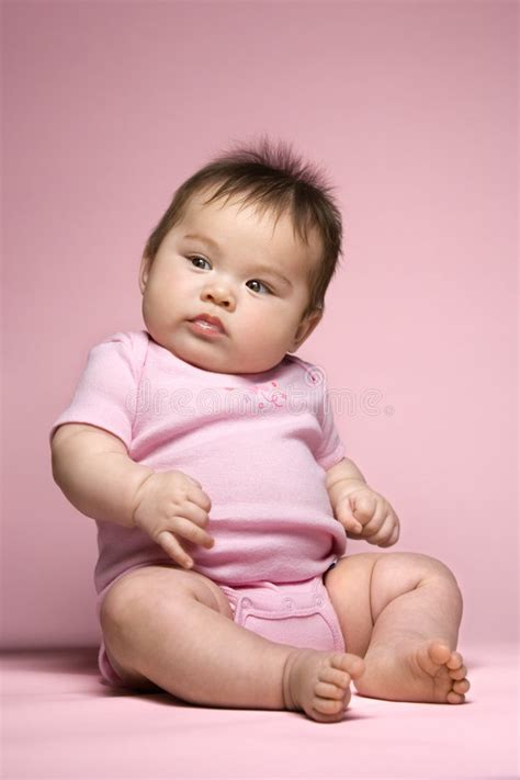 Cute Baby Sitting Up Stock Image Image Of Hispanic Bright 14581455